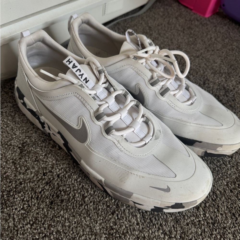 Nike White and Gray Athletic Shoes